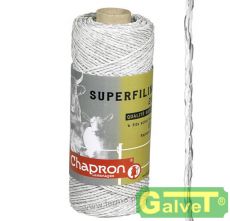 Superfilinox Geflochtenes Seil weiß für elektrischen Zaun 200m