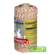 Cordon Toronne Geflochtenes Seil für elektrischen Zaun Weiß und Rot 200m