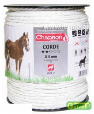 CORDE 200m fi5mm white - Elektrozaun - Seil für Pferde